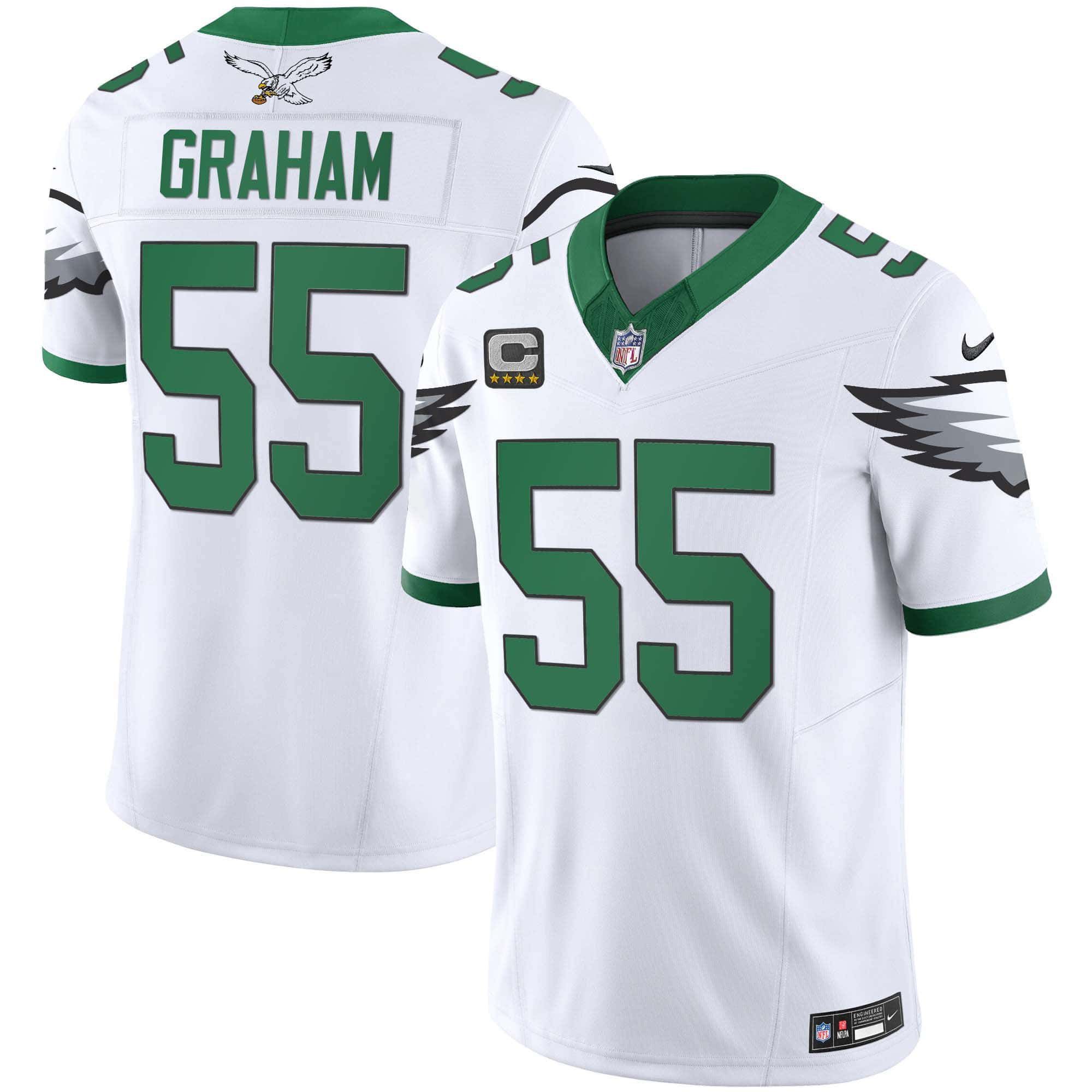Men Philadelphia Eagles 55 Graham White 2024 Nike Vapor Limited NFL Jersey